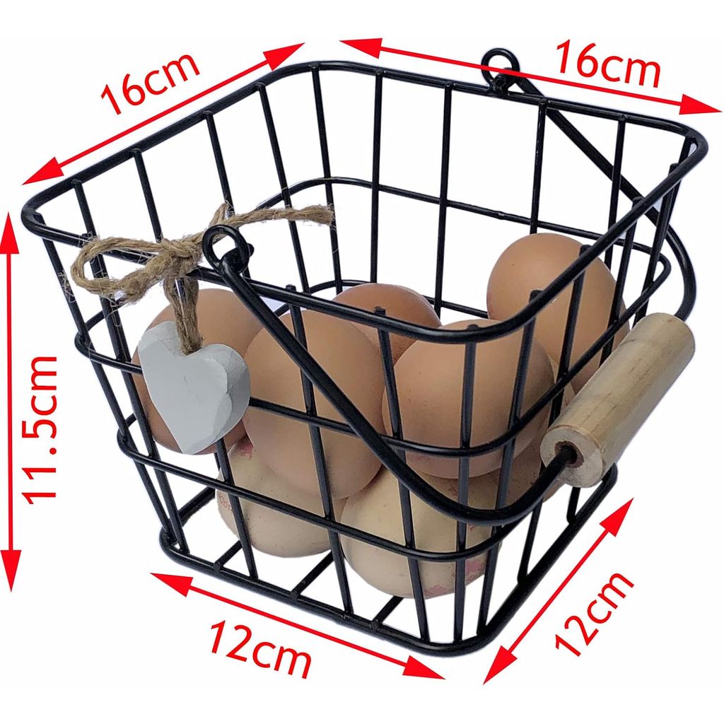 Heart Charm Wire Egg Basket