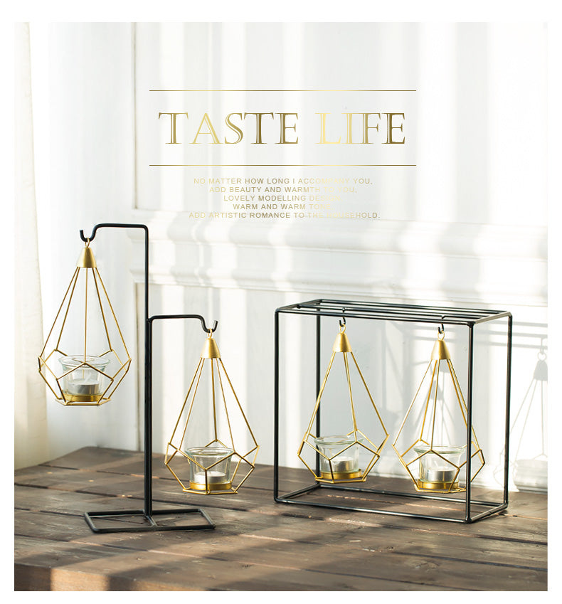 Geometric Metal Candle Holder