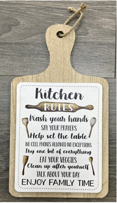 Wooden Kitchen Rules
