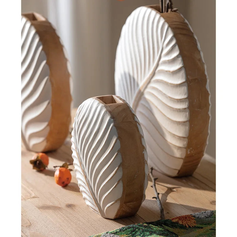 Small Textured Ceramic Leaf Sculpture