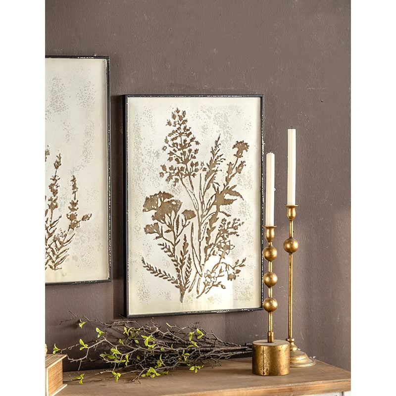 Vintage Botanical Wall Art Panel (Left)
