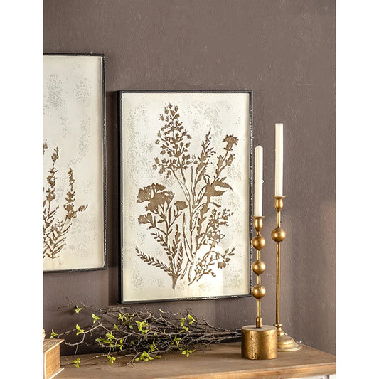 Vintage Botanical Wall Art Panel (Left)