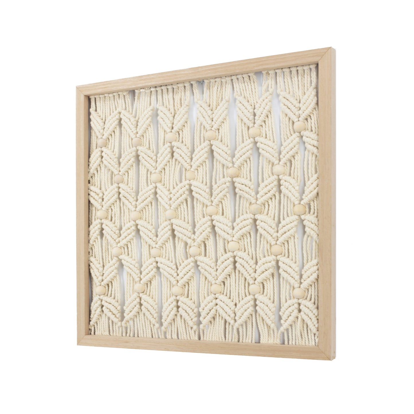 Macrame Wall Art in Wooden Frame