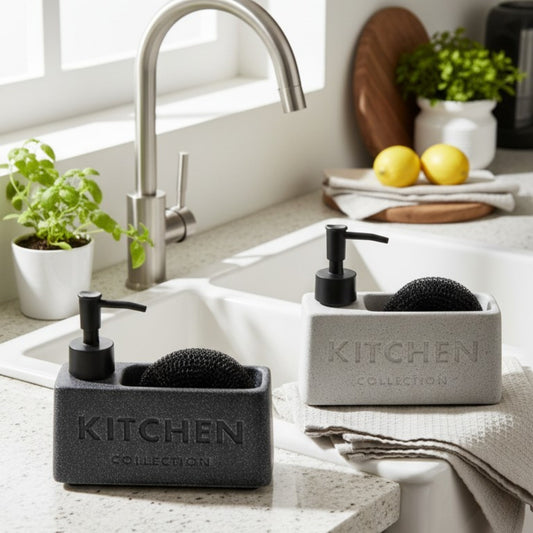 Modern Kitchen Soap & Scrubber Set