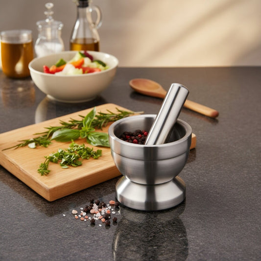 Stainless Steel Mortar & Pestle Set
