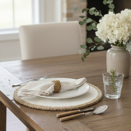 Two-Tone Braided Jute Placemat