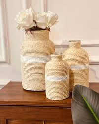 Twine-Wrapped Glass Bottles - Medium size