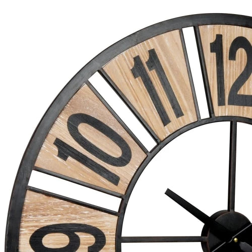 Modern Rustic Wall Clock – 80cm
