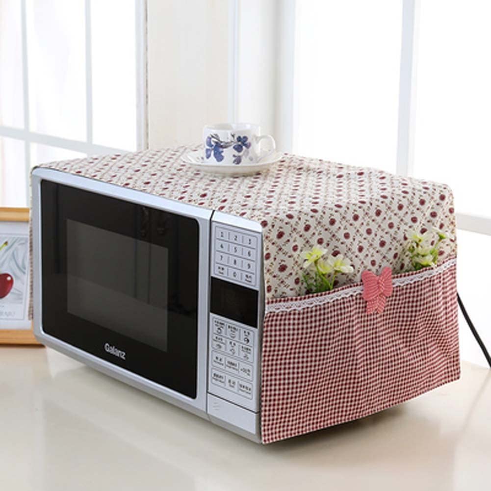 Microwave Dust Cover with Pockets