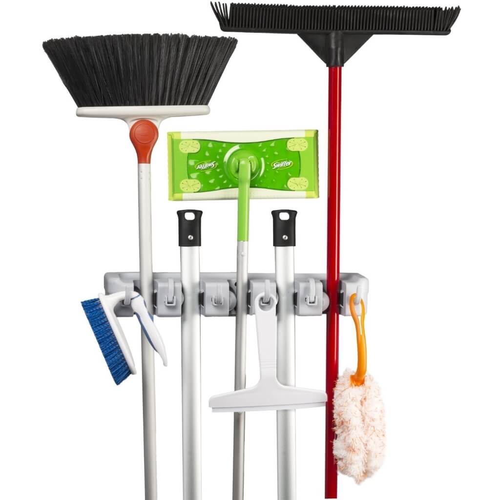 Wall-Mounted Broom & Mop Holder