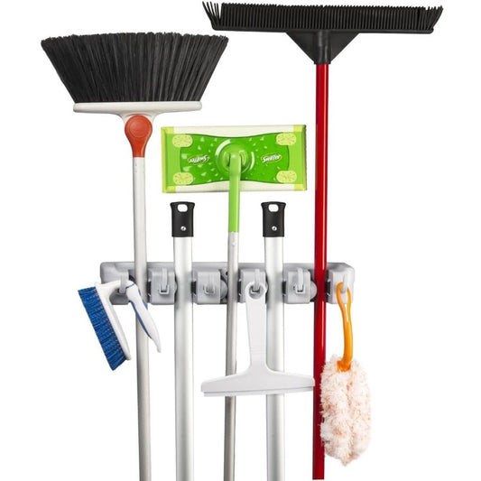 Wall-Mounted Broom & Mop Holder