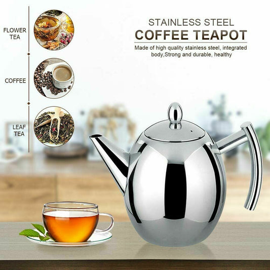 Stainless Steel Coffee & Tea Pot with Strainer