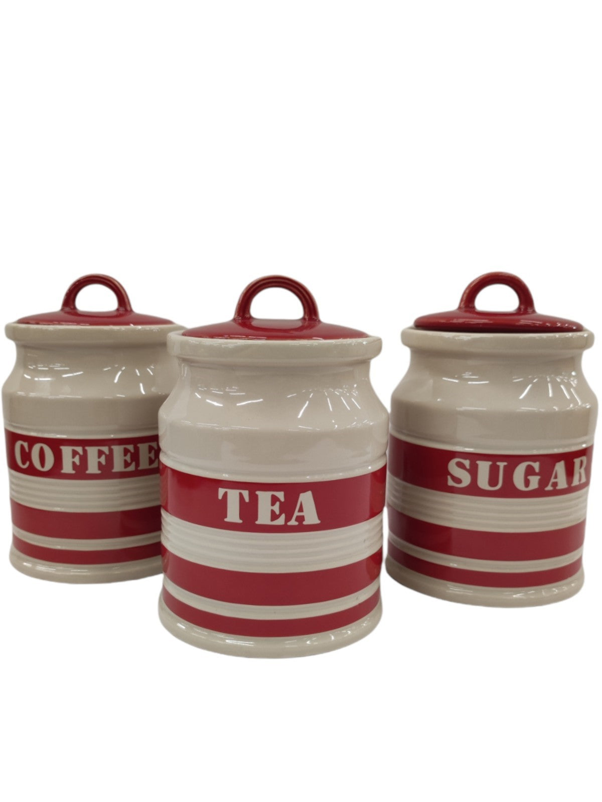 Ceramic Canister Set – Coffee, Tea & Sugar