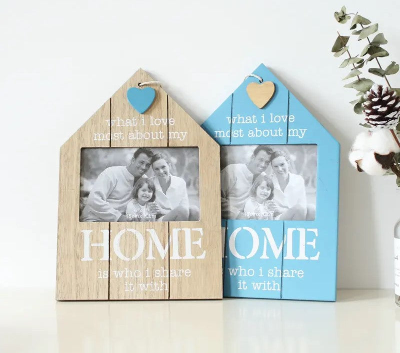 House-Shaped Wooden Photo Frame