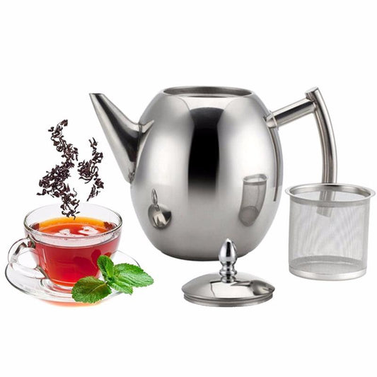 Stainless Steel Coffee & Tea Pot with Strainer