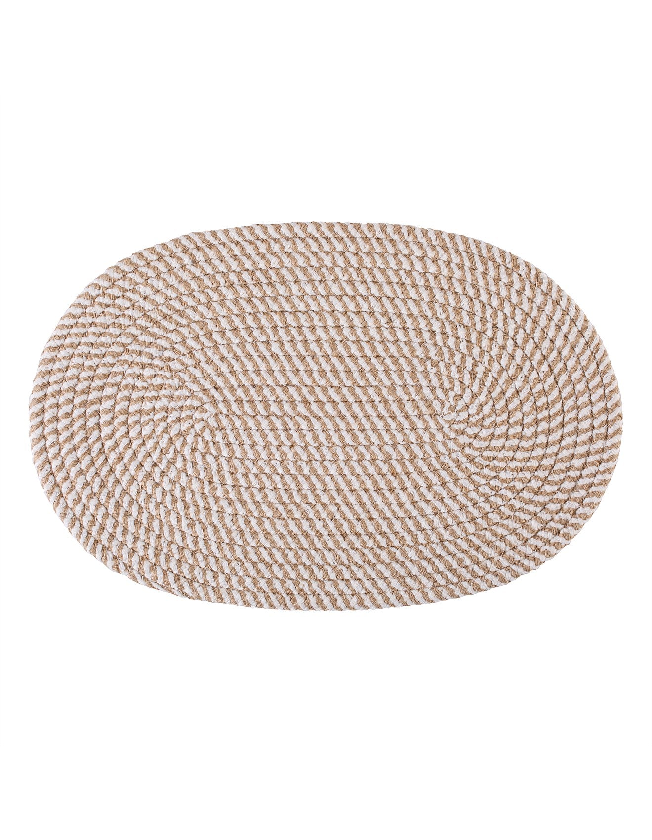 Oval Placemats – Beige & White Zigzag Placemat