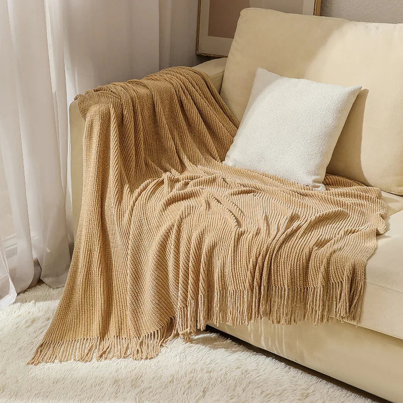 Nordic Chenille Knit Blanket