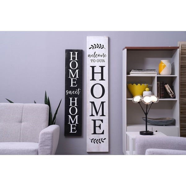 Vertical House-Shaped Home Welcome Sign