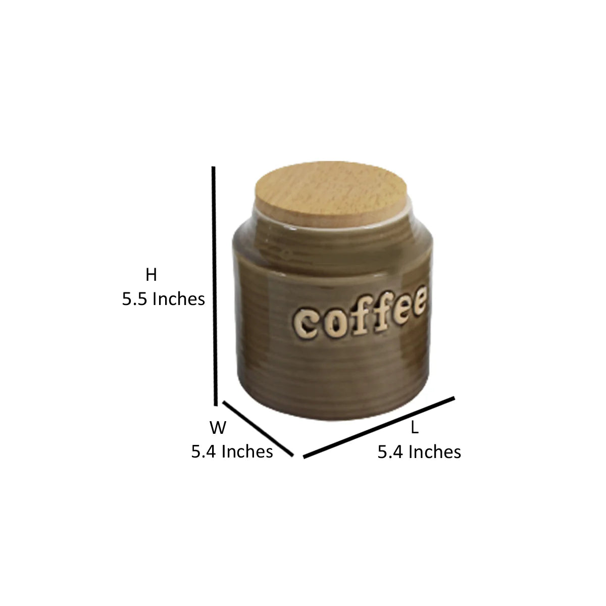 Embossed Ceramic Tea, Coffee & Sugar Canister Set (set of 3)