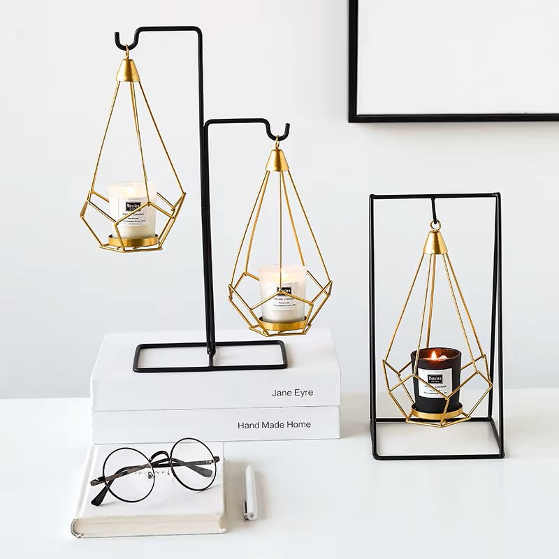 Geometric Metal Candle Holder