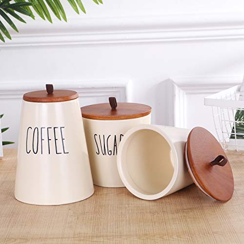3-Piece Minimalist Canister Set – Sugar, Coffee & Tea