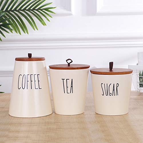3-Piece Minimalist Canister Set – Sugar, Coffee & Tea