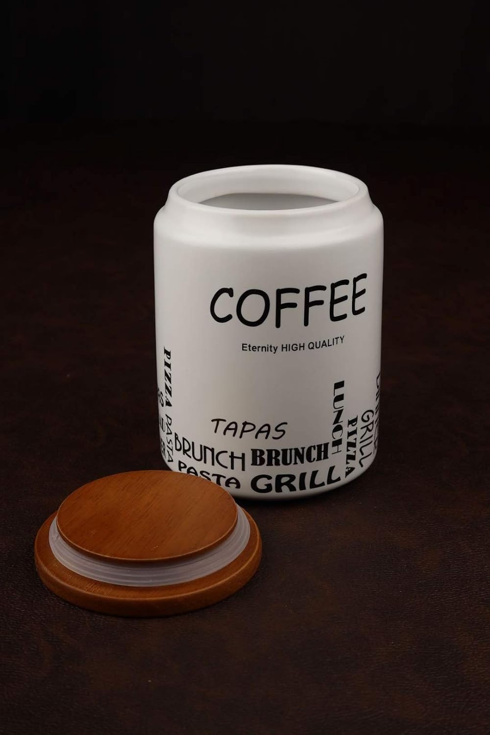 3-Piece White Coffee, Tea & Sugar Canister Set