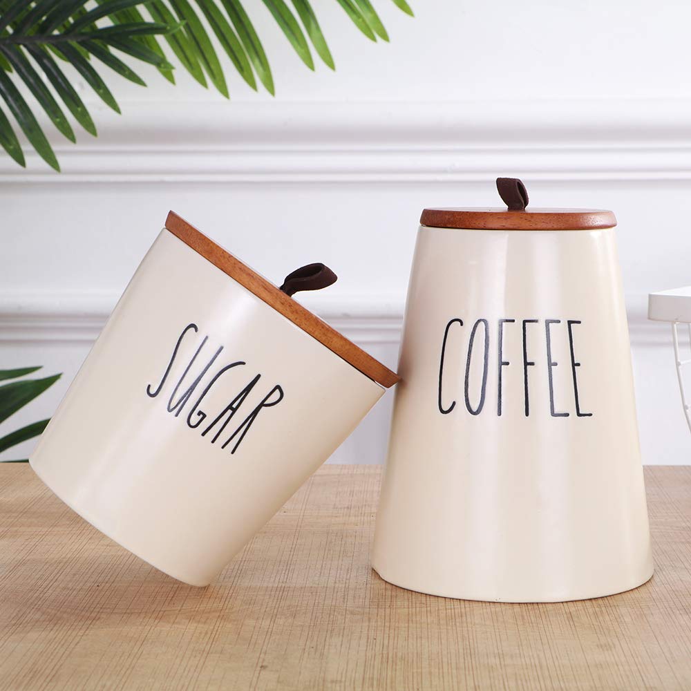 3-Piece Minimalist Canister Set – Sugar, Coffee & Tea