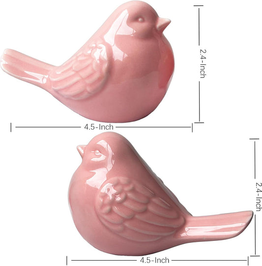 French Garden Cottage Porcelain Pink Bird Figurine
