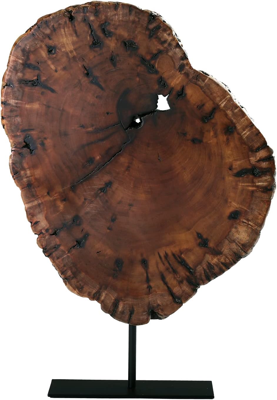 Natural Wood Abstract Sculpture on Stand