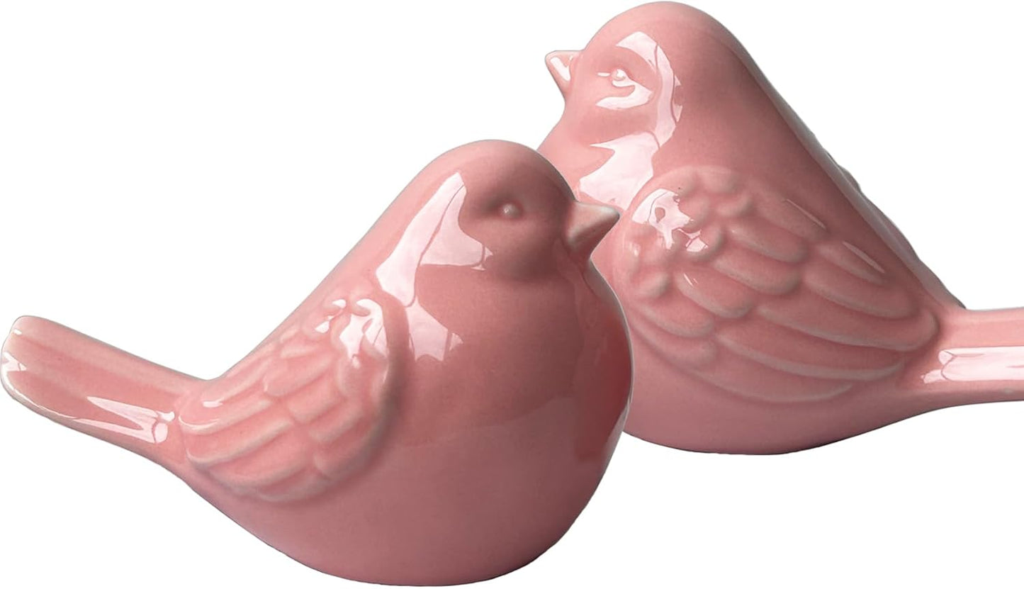 French Garden Cottage Porcelain Pink Bird Figurine