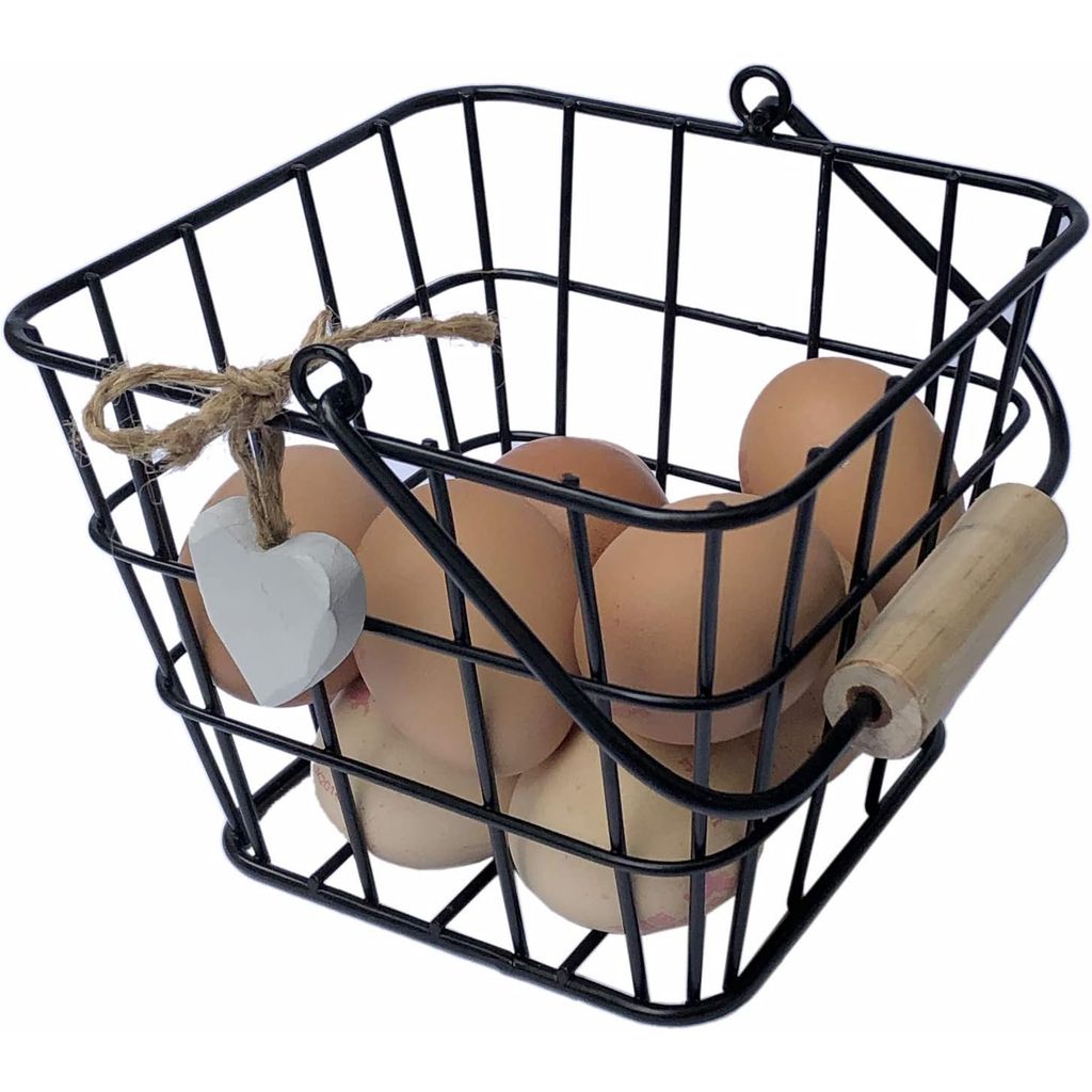 Heart Charm Wire Egg Basket