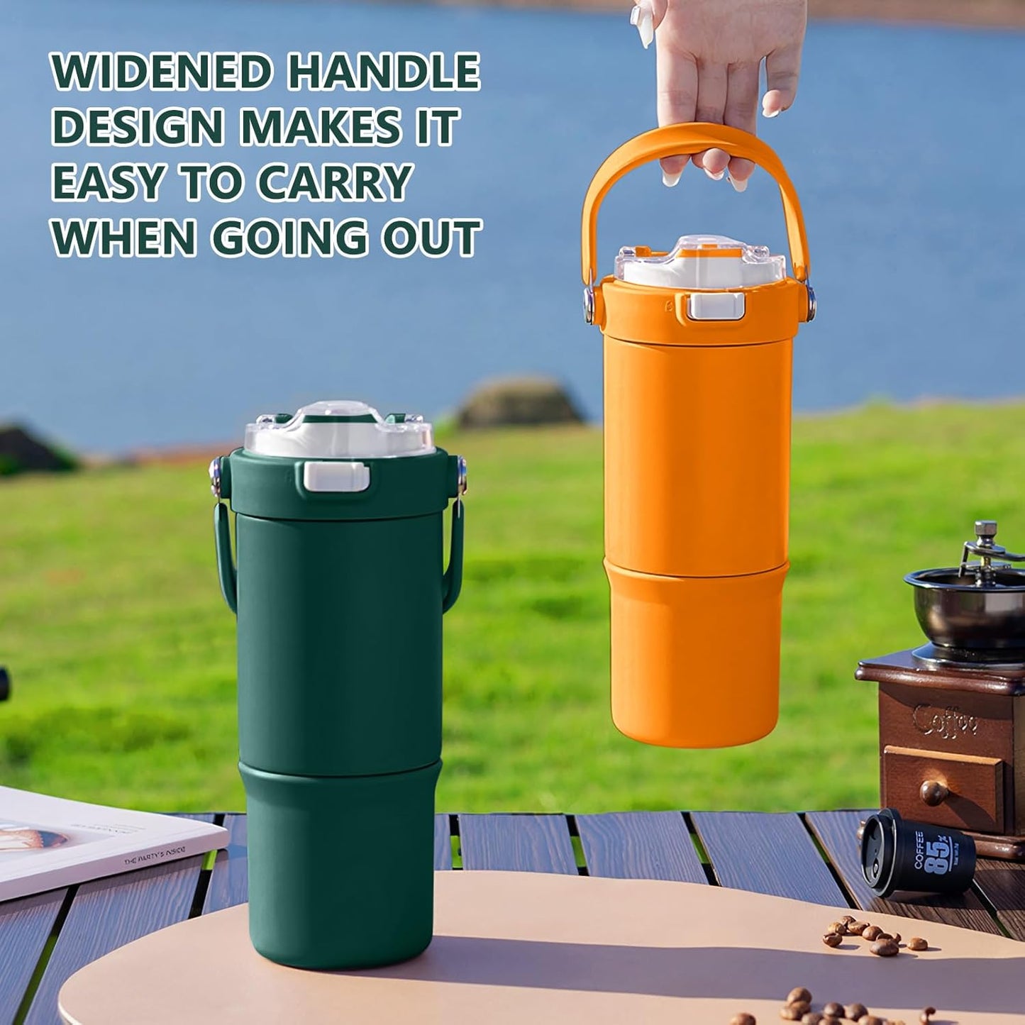 DODGE Portable Thermos Tumbler – Insulated Travel Mug (316 stainless steel)