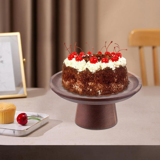 Minimalist Dark Wood Display Pedestal Stand