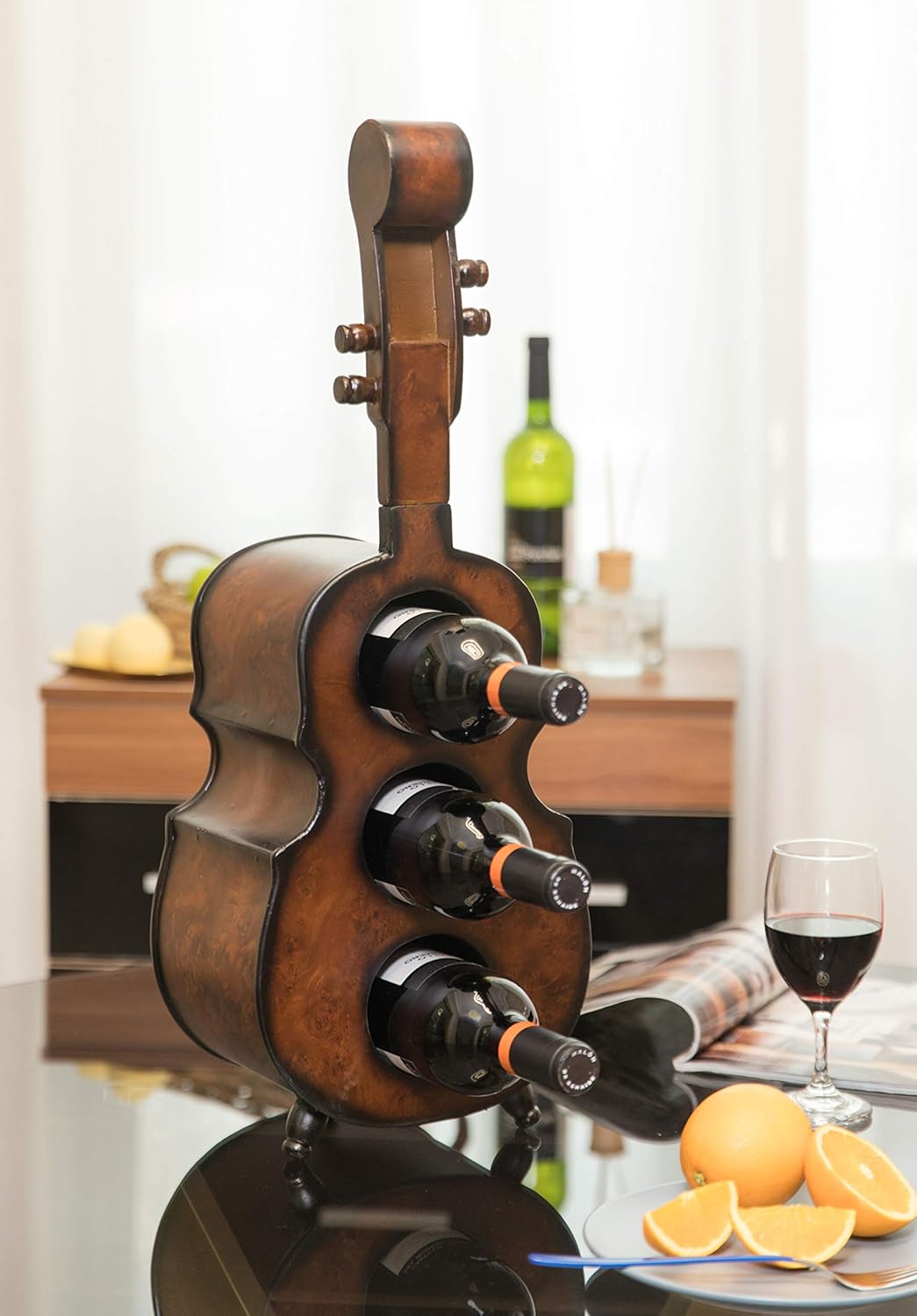 Violin-Shaped Wine Rack Holder