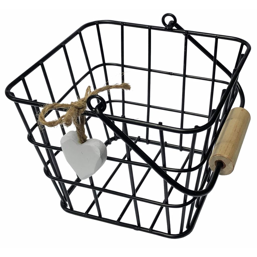 Heart Charm Wire Egg Basket