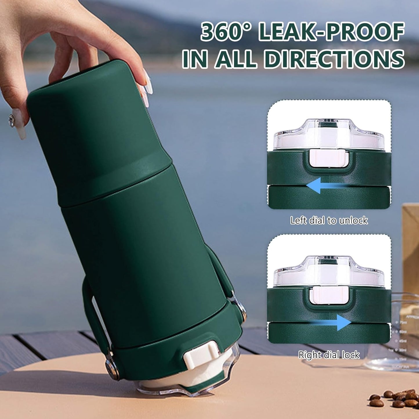 DODGE Portable Thermos Tumbler – Insulated Travel Mug (316 stainless steel)