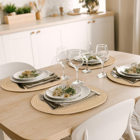 Oval Woven Natural Fiber Placemats