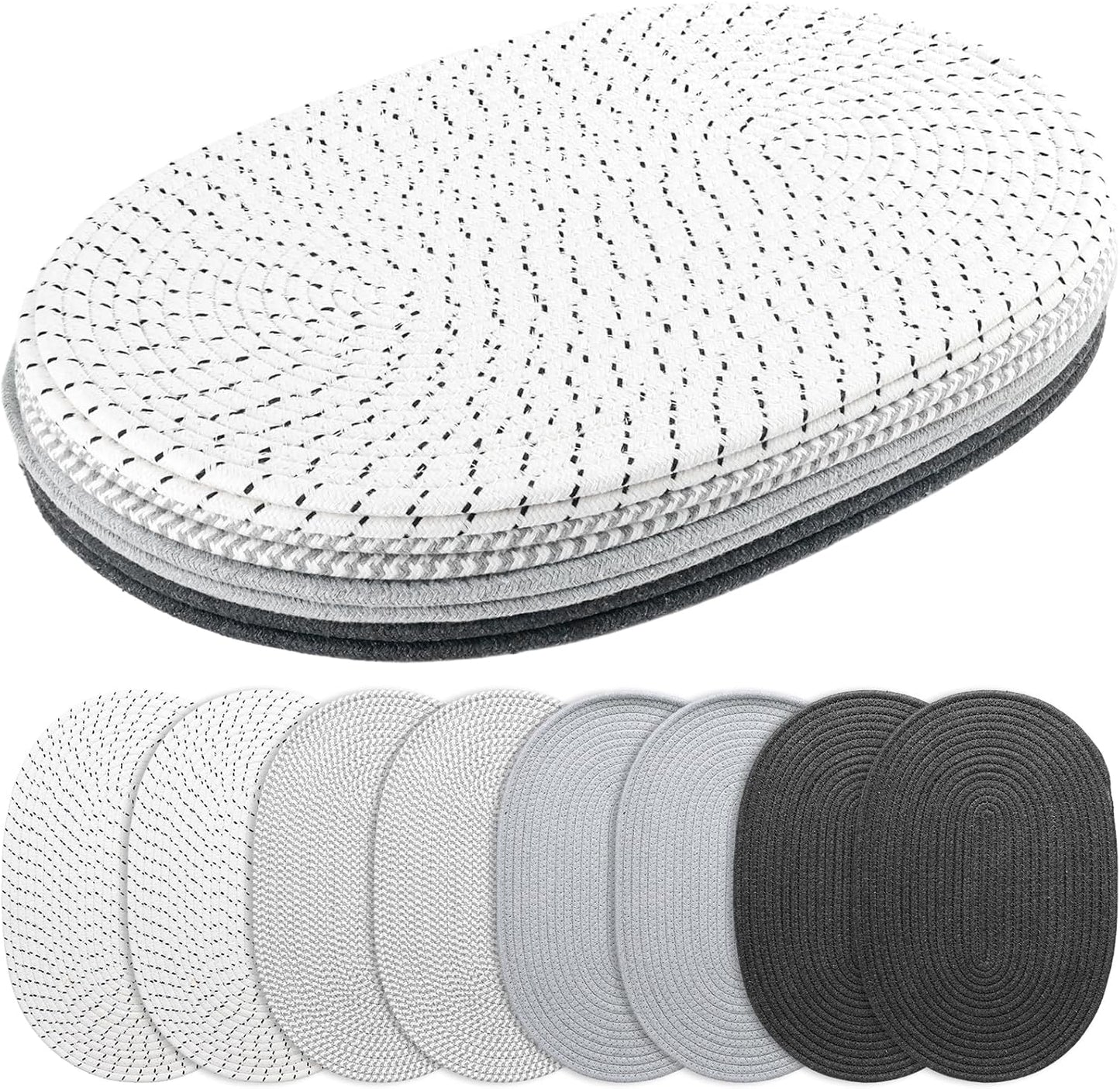 Oval Placemats – Beige & White Zigzag Placemat