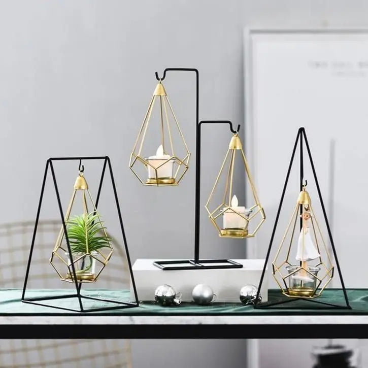 Geometric Metal Candle Holder