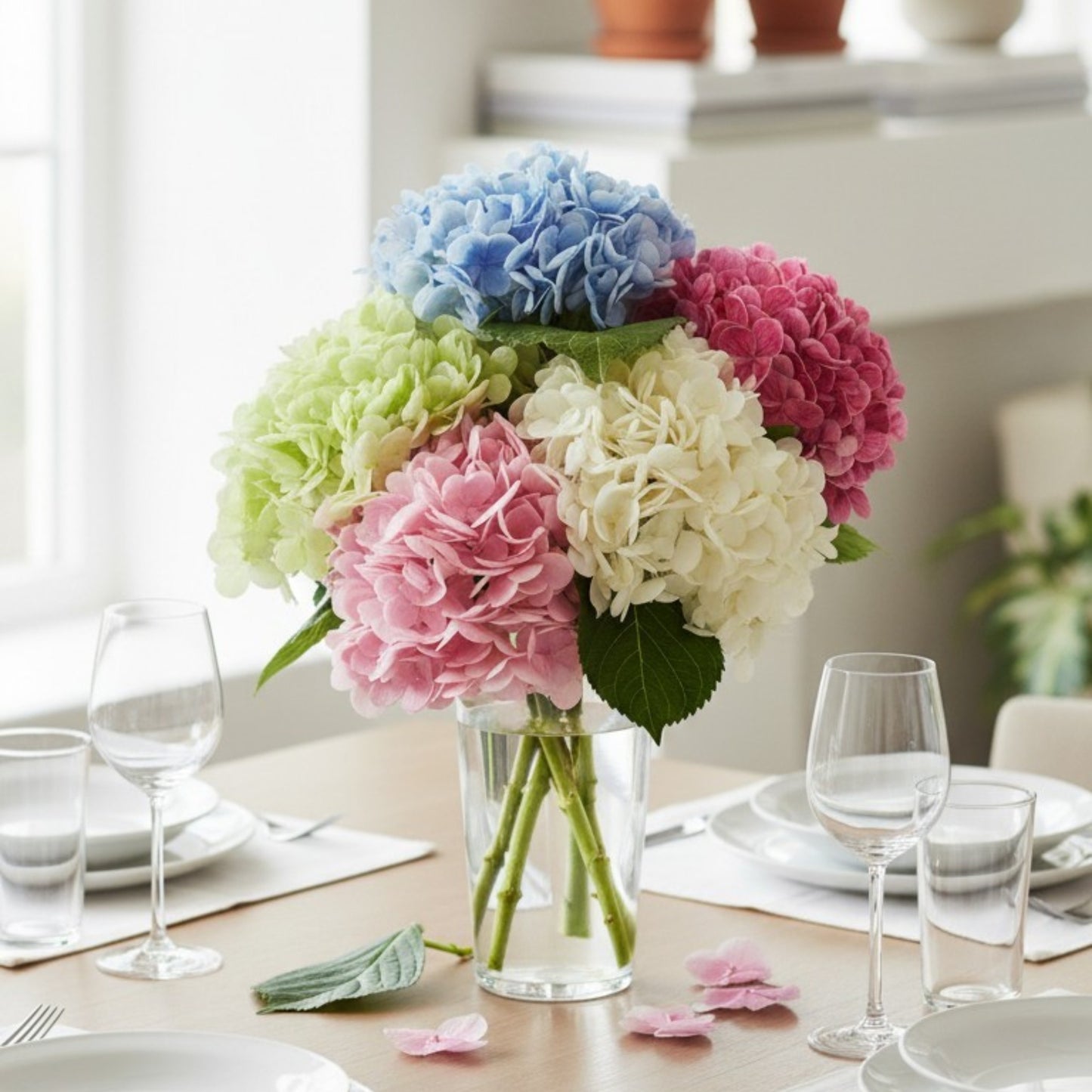 Artificial Hydrangea Flower Stem