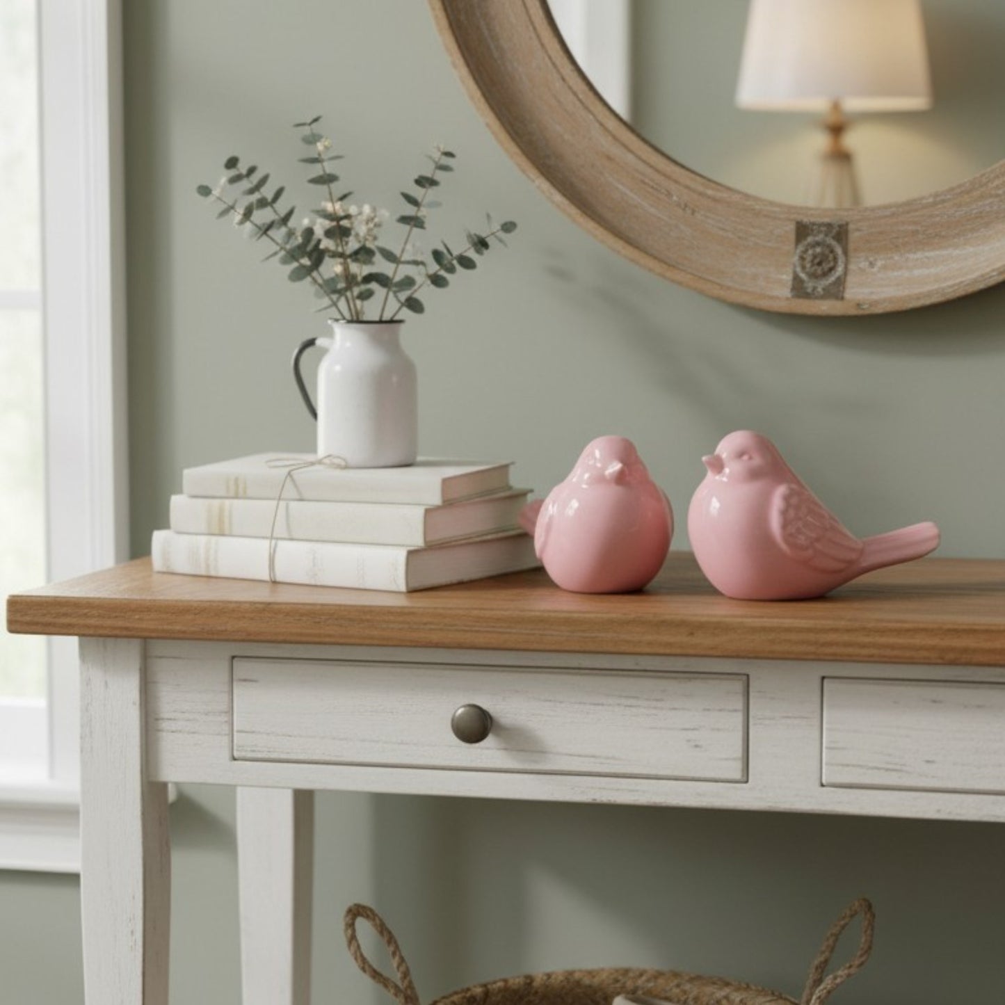 Blush Pink Ceramic Bird