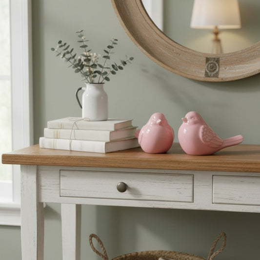 Blush Pink Ceramic Bird