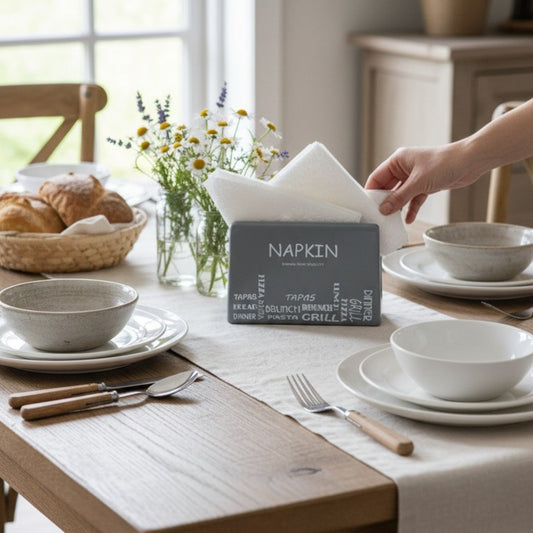Ceramic Napkin Holder – Typography Design