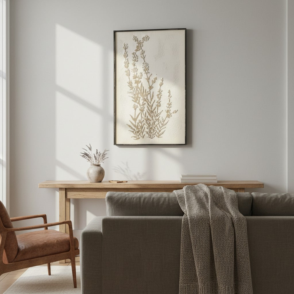 Elegant Wildflower Wall Art Panel (Right)