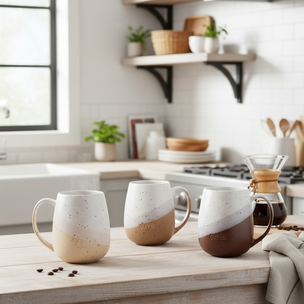 Gradient Speckled Ceramic Mugs