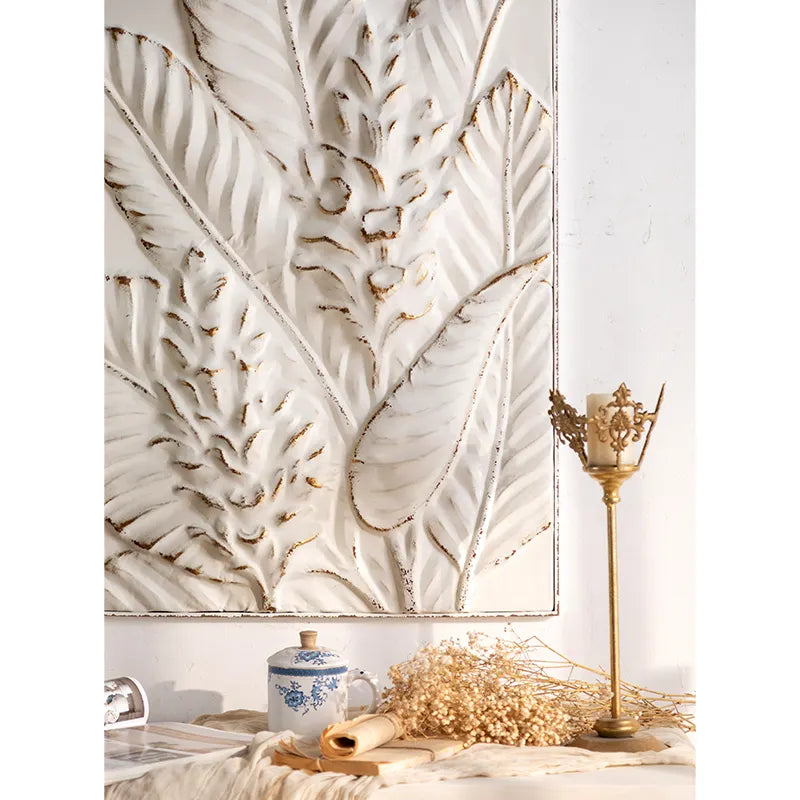Textured Tropical Leaf Wall Art