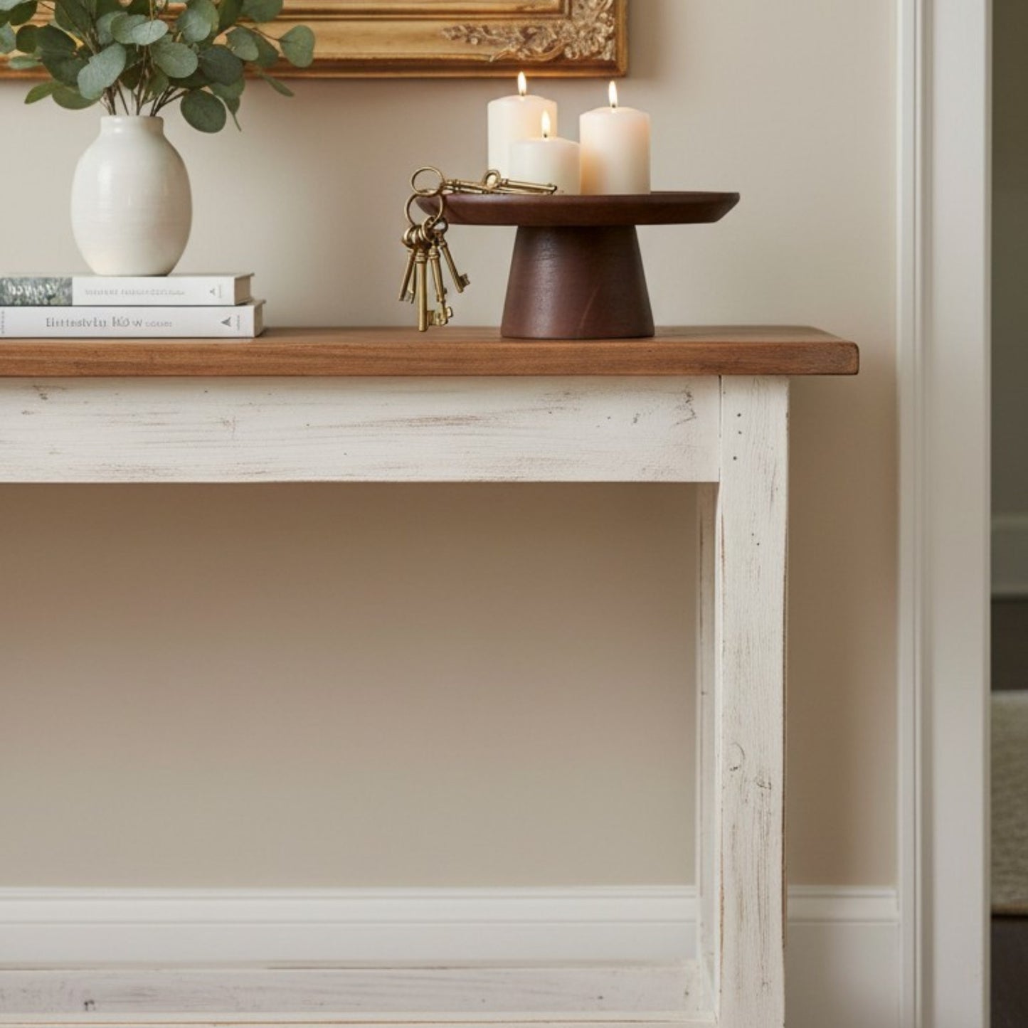 Minimalist Dark Wood Display Pedestal Stand