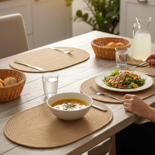 Oval Woven Natural Fiber Placemats