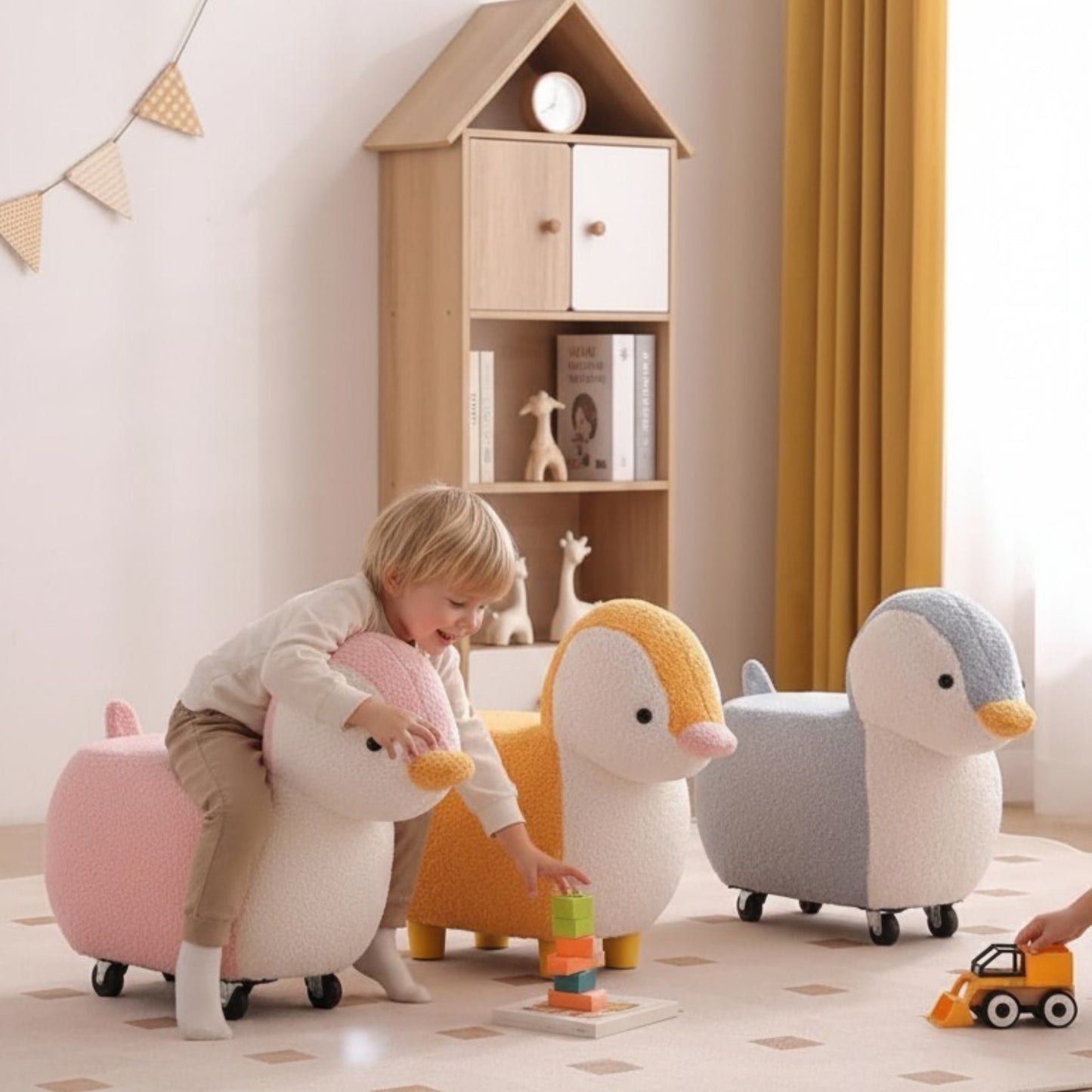 Kids Ottoman - with Wheels